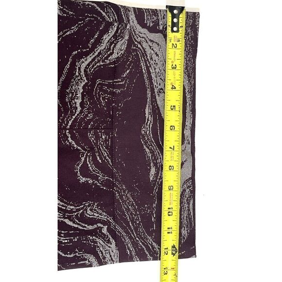 Athleta Womens Small Maroon Silver Metallic Marble Aurora Shine Tight Leggings - Picture 5 of 11